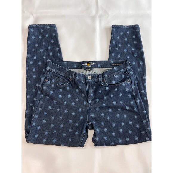 Lucky Brand Sofia Skinny All Over Print Jeans Womens Sz 12/31 A Classic Modern*a - Picture 1 of 10